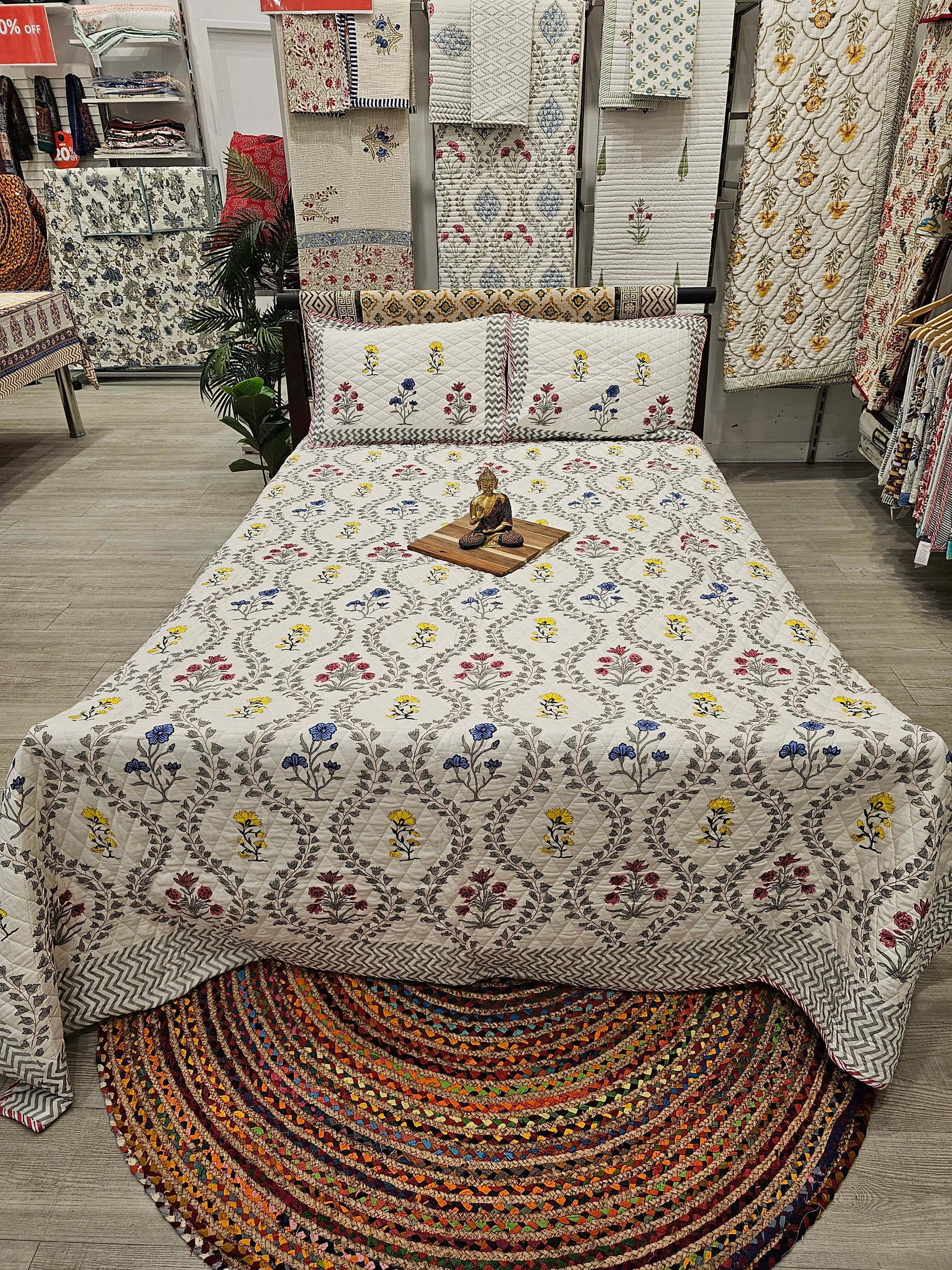 Floral Patterned Bedding Washable Comforter Set