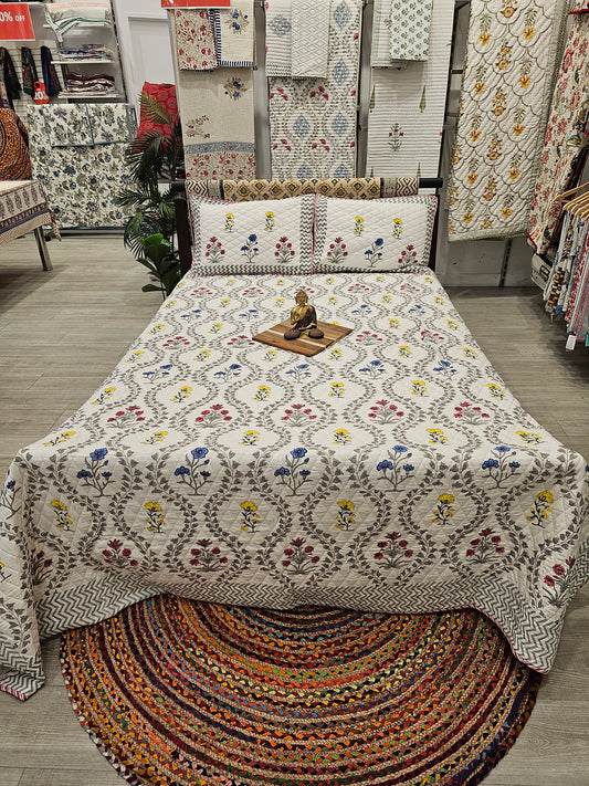 Floral Patterned Bedding Washable Comforter Set