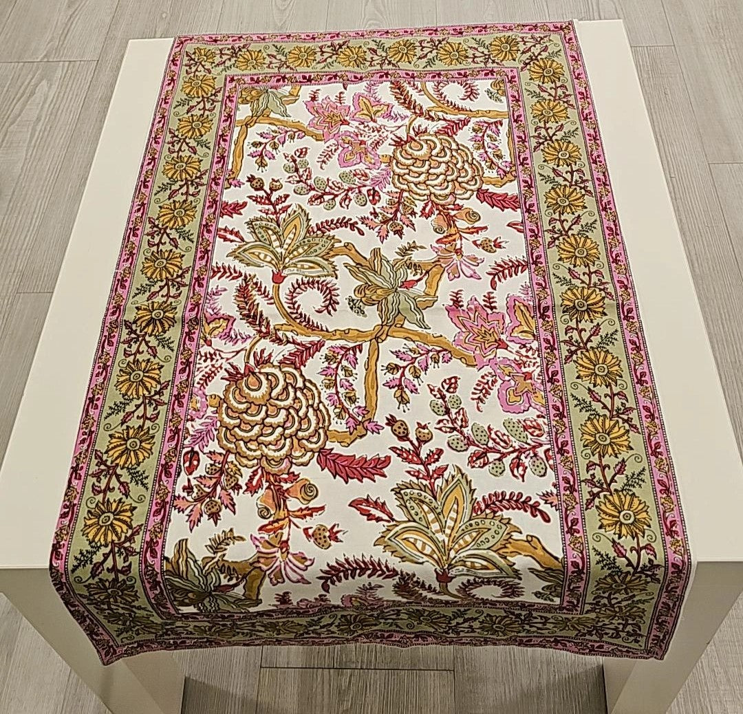 "Spring Blossoms: Pink Green Floral Pillowcases"