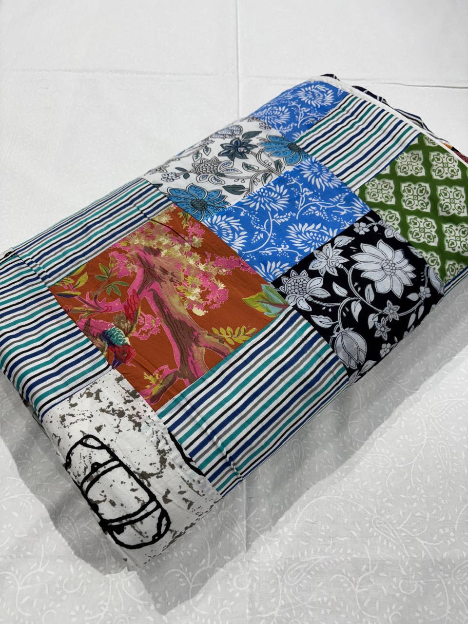 Blue Harmony Reversible Quilt – Pure Muslin Cotton Comfort