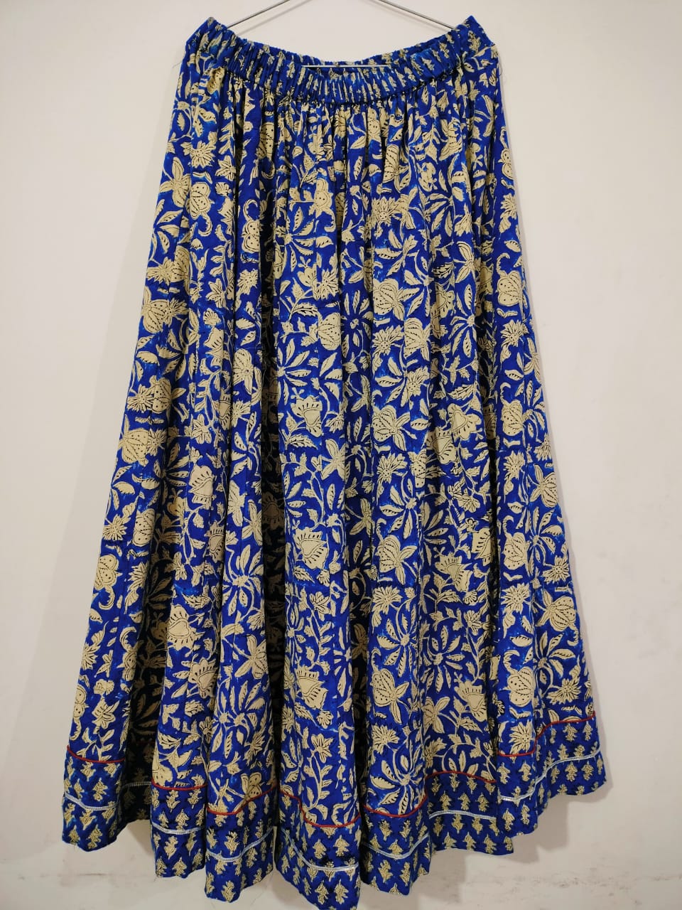 Blue Floral Skirt