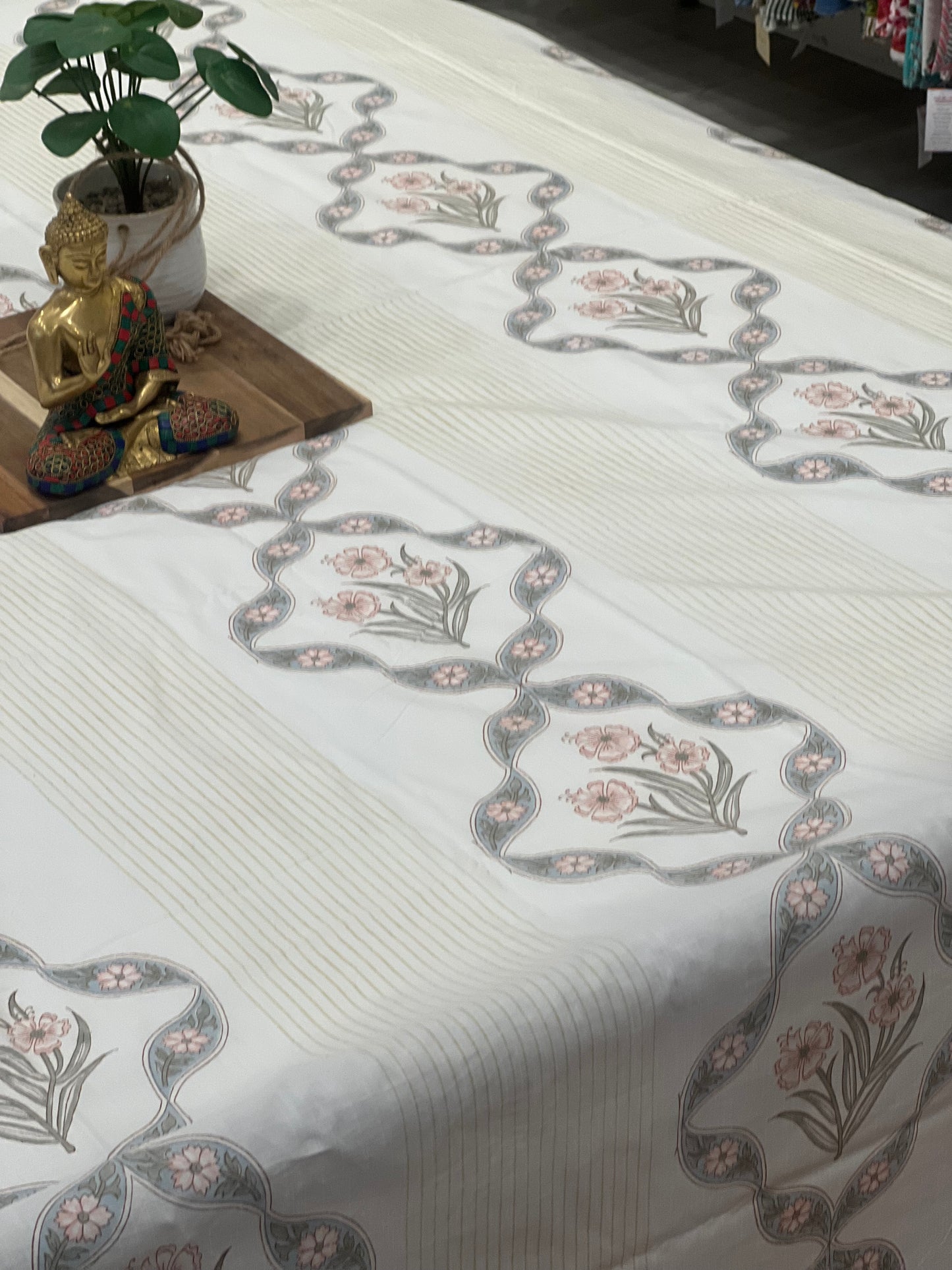 "Blossom Bliss: Floral Elegance Bedsheet"