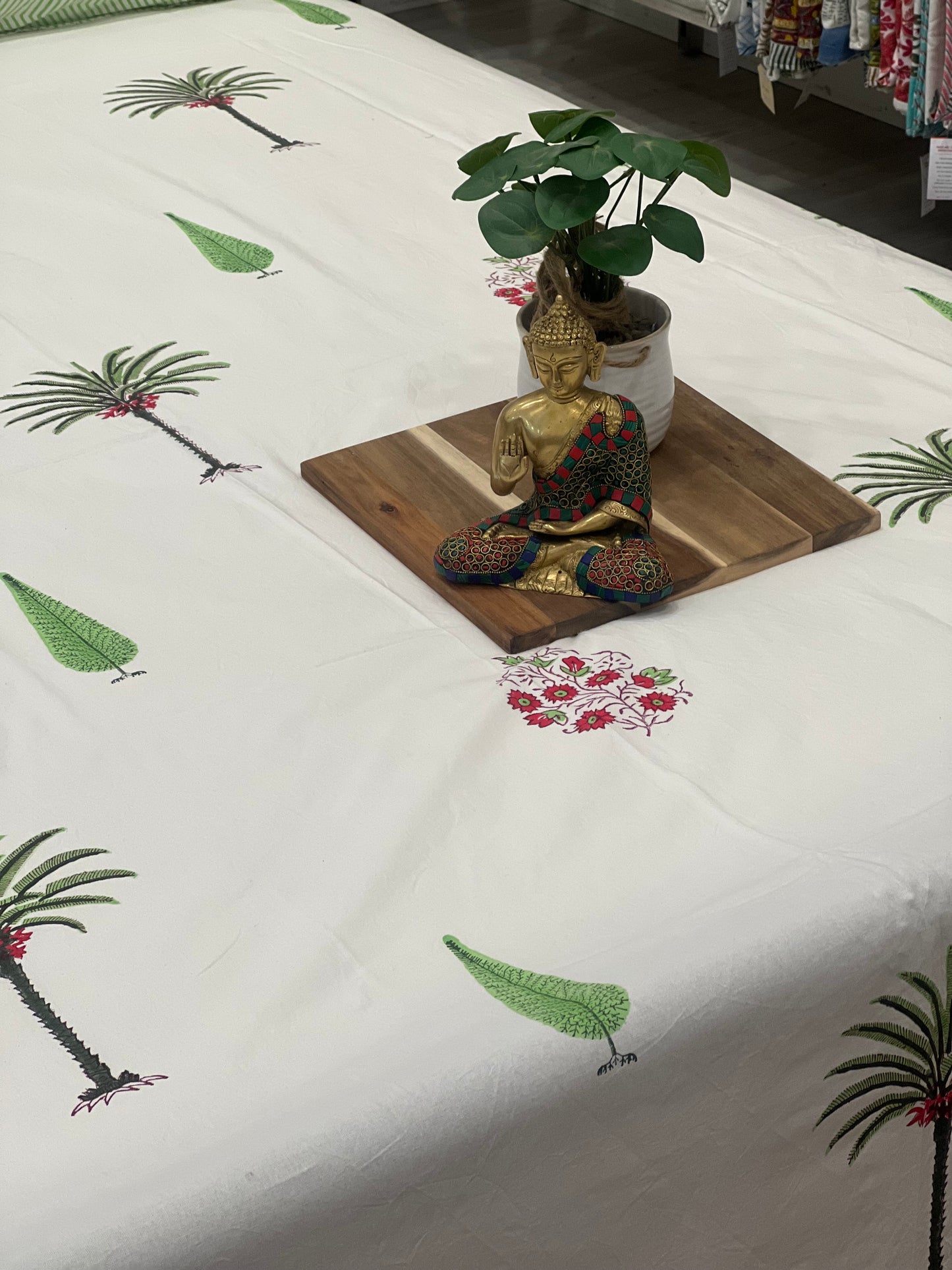 "Tropical Tranquility: Palm Paradise Bedsheet"