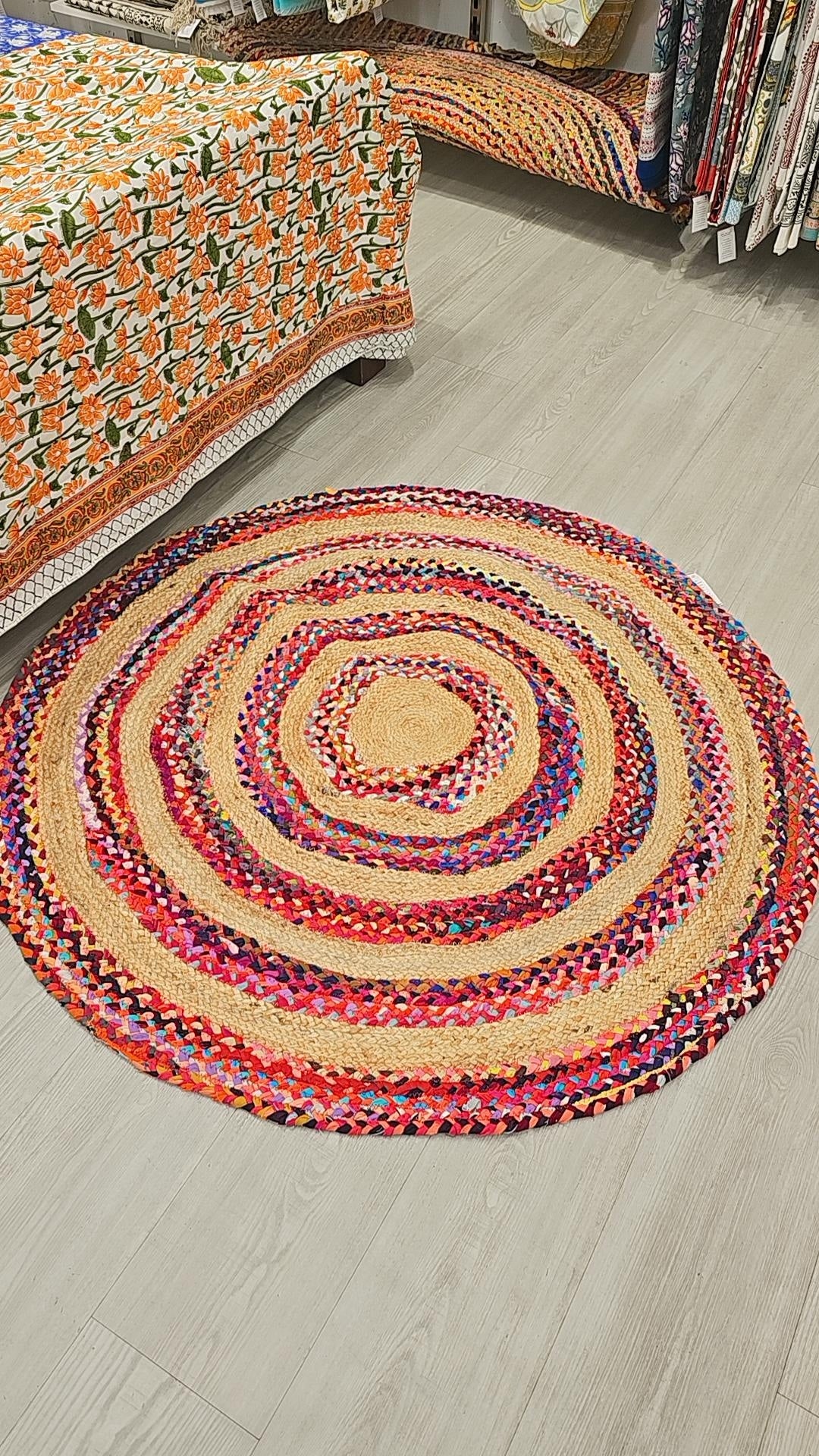 Round Circular Patterned Rug