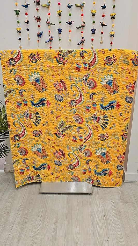Kantha Throw Niv's Humming Bird