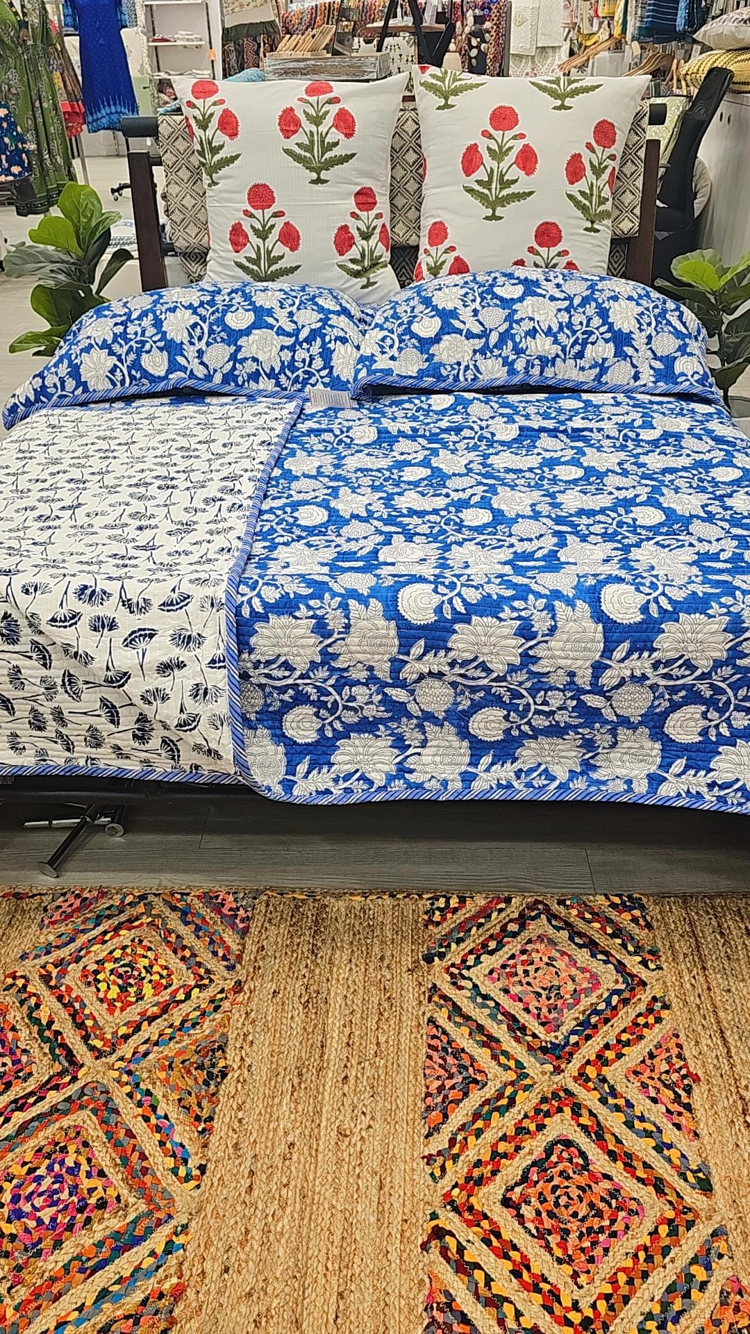 "Blue Lily Haven: Floral Comforter Set"