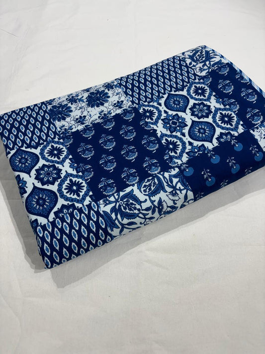 Blue Harmony Reversible Quilt – Pure Muslin Cotton Comfort