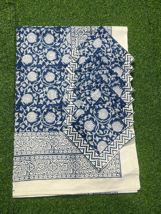 “Tranquil Blue Floral Tablecloth Set” 💙✨