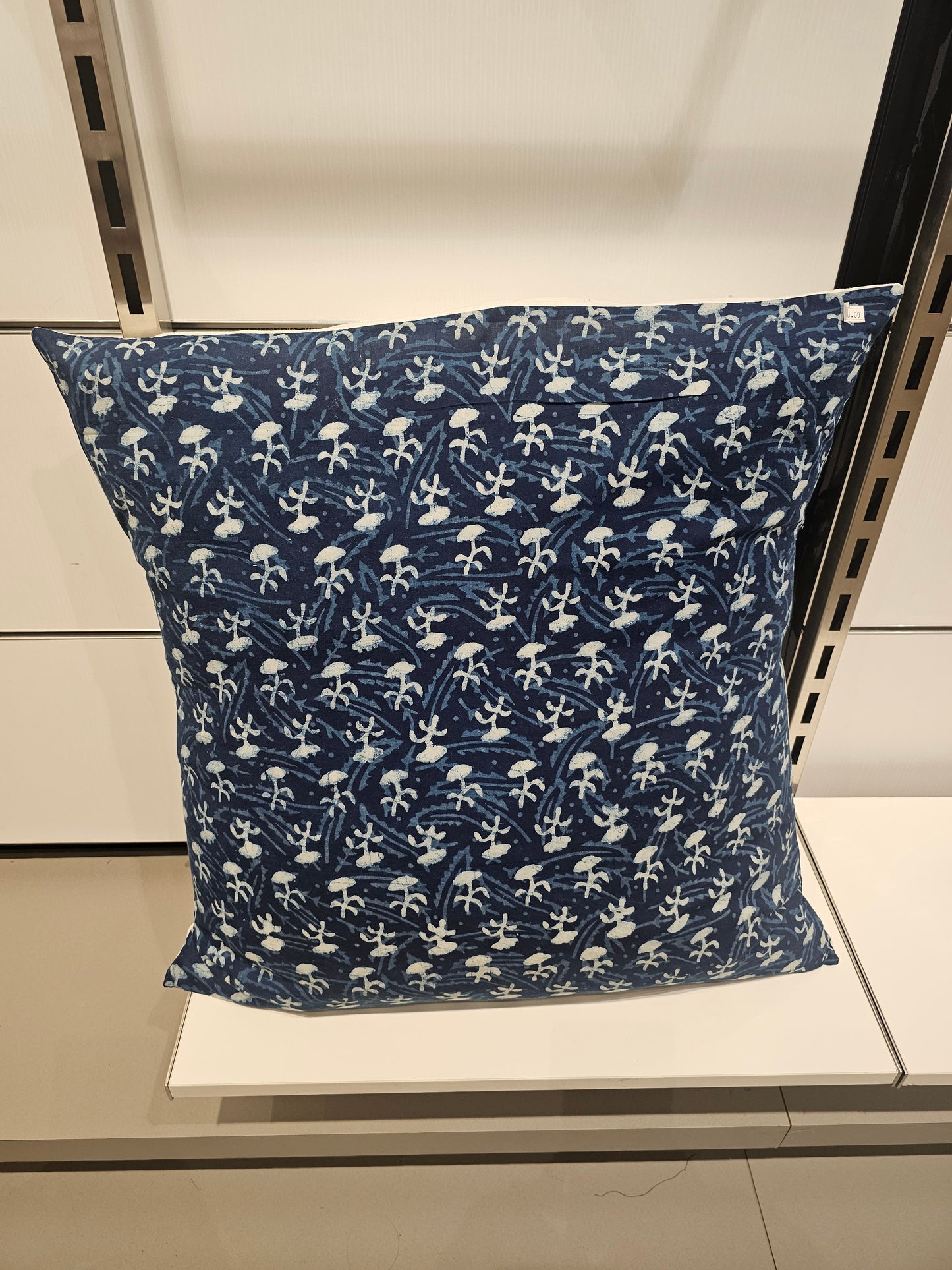 "Tiny Blossoms in Indigo"European Size Cushion Cover" (Size 24"X24")