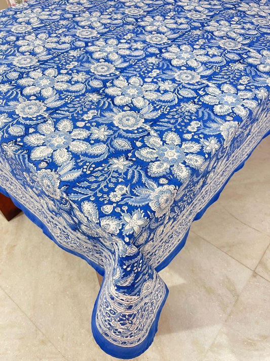 “Blue Garden Charm Tablecloth”